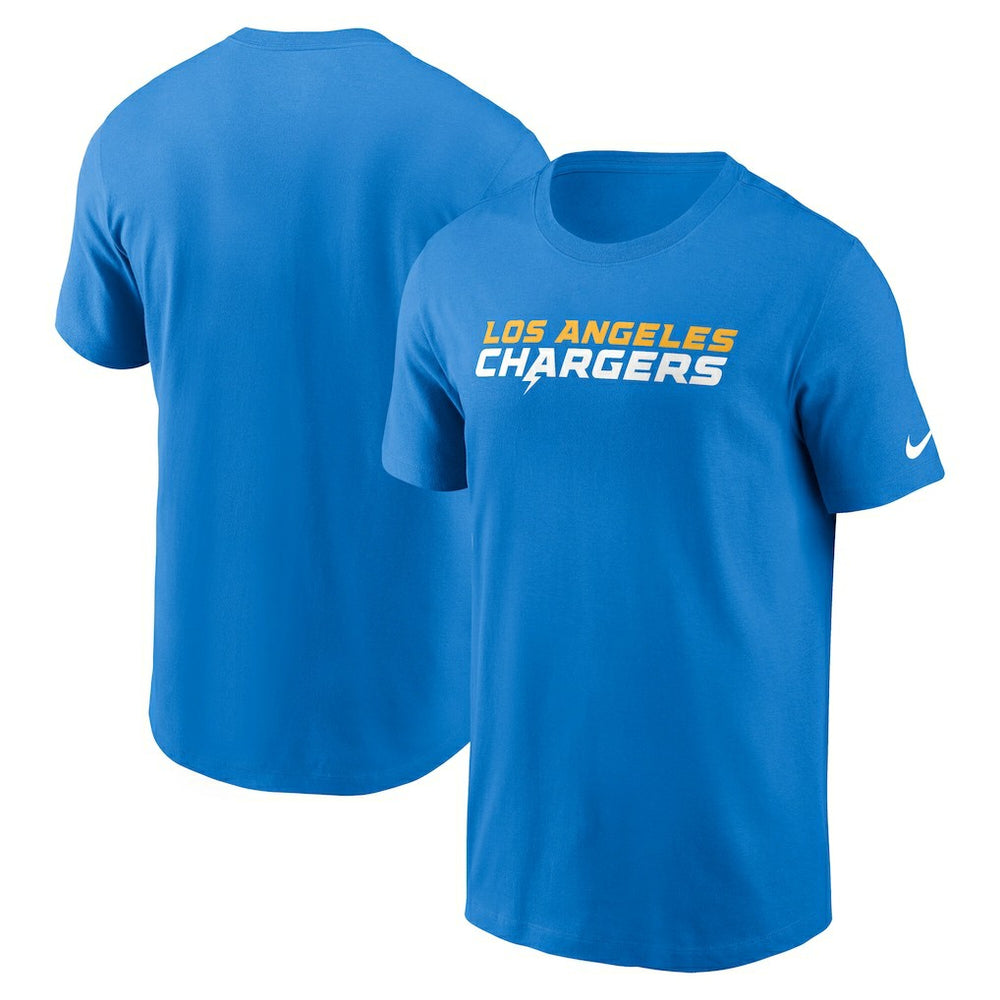 Los Angeles Chargers Primetime Wordmark Essential T-Shirt - Powder Blue - Nike