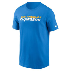 Los Angeles Chargers Primetime Wordmark Essential T-Shirt - Powder Blue - Nike