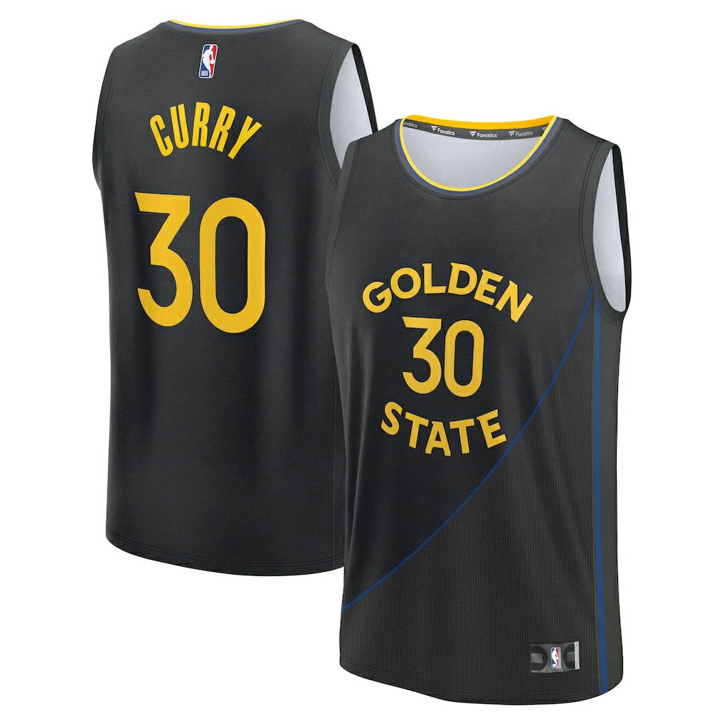 Fanatics Stephen Curry Golden State Warriors Fast Break Replica Player Jersey Statement Editi- Black