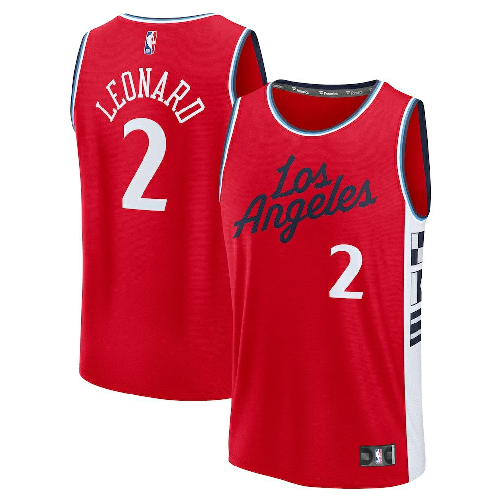 Fanatics Kawhi Leonard LA Clippers Fast Break Replica Player Jersey Statement Edition Red
