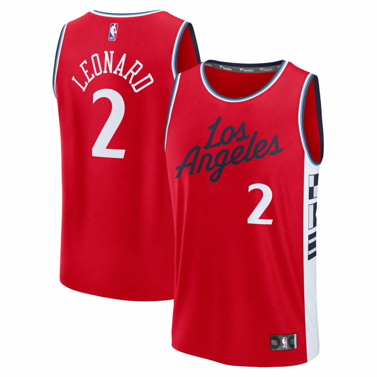 Fanatics Kawhi Leonard LA Clippers Youth Fast Break Replica Player Jersey Statement Edition Red