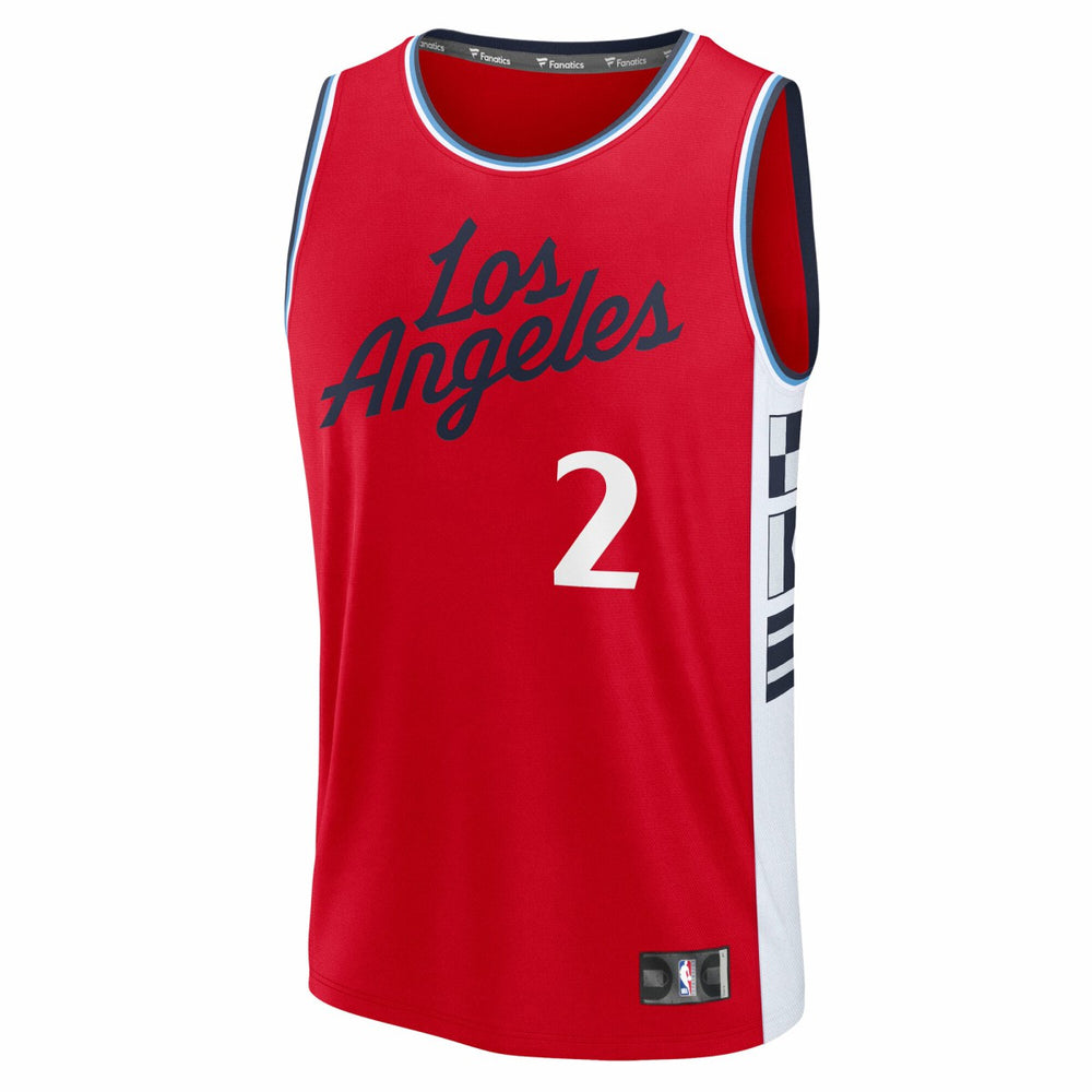 Fanatics Kawhi Leonard LA Clippers Youth Fast Break Replica Player Jersey Statement Edition Red