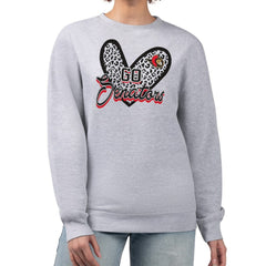 Ottawa Senators G-III 4Her by Carl Banks Women's Animal Print Heart Fleece Pullover Sweatshirt - Heather Gray | NHL sale