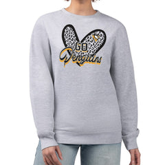 Pittsburgh Penguins G-III 4Her by Carl Banks Women's Animal Print Heart Fleece Pullover Sweatshirt - Heather Gray | NHL discount