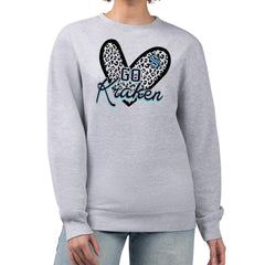 Seattle Kraken G-III 4Her by Carl Banks Women's Animal Print Heart Fleece Pullover Sweatshirt - Heather Gray | NHL online