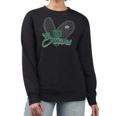 Dallas Stars G-III 4Her by Carl Banks Women's Animal Print Heart Fleece Pullover Sweatshirt - Black | NHL Lifestyle