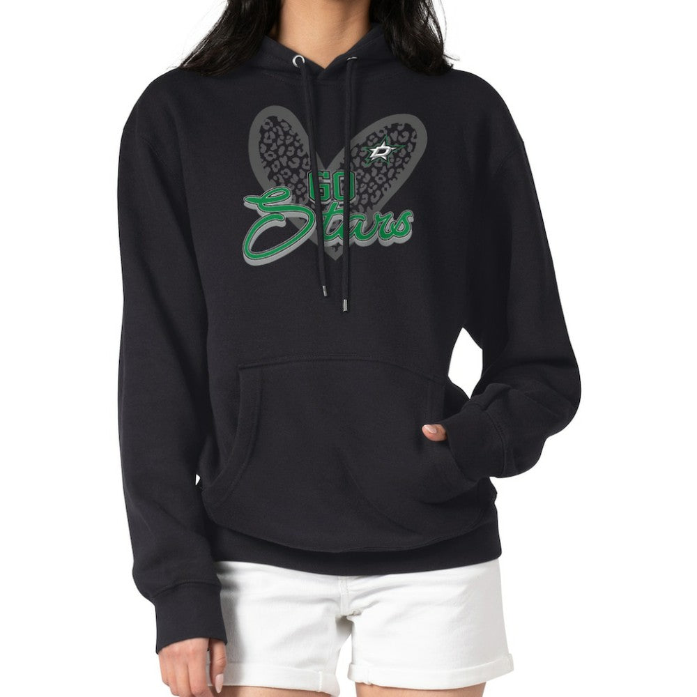Dallas Stars G-III 4Her by Carl Banks Women's Animal Print Heart Fleece Pullover Hoodie - Black | NHL discount