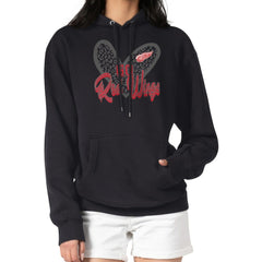 Detroit Red Wings G-III 4Her by Carl Banks Women's Animal Print Heart Fleece Pullover Hoodie - Black | NHL Clearance