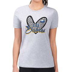 Buffalo Sabres G-III 4Her by Carl Banks Women's Super-Slim Fit Lightweight Animal Print Heart T-Shirt - Heather Gray | NHL online