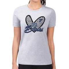 St. Louis Blues G-III 4Her by Carl Banks Women's Super-Slim Fit Lightweight Animal Print Heart T-Shirt - Heather Gray | NHL online