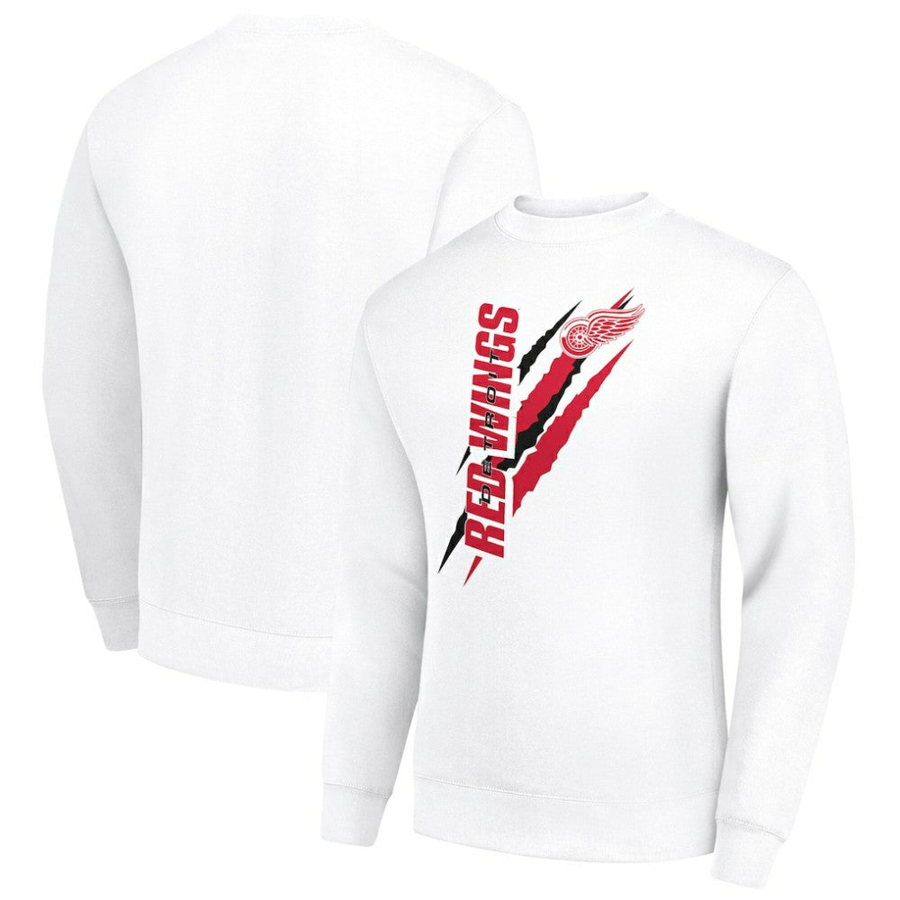 Detroit Red Wings Starter Color Scratch Pullover Sweatshirt - White | NHL on sale