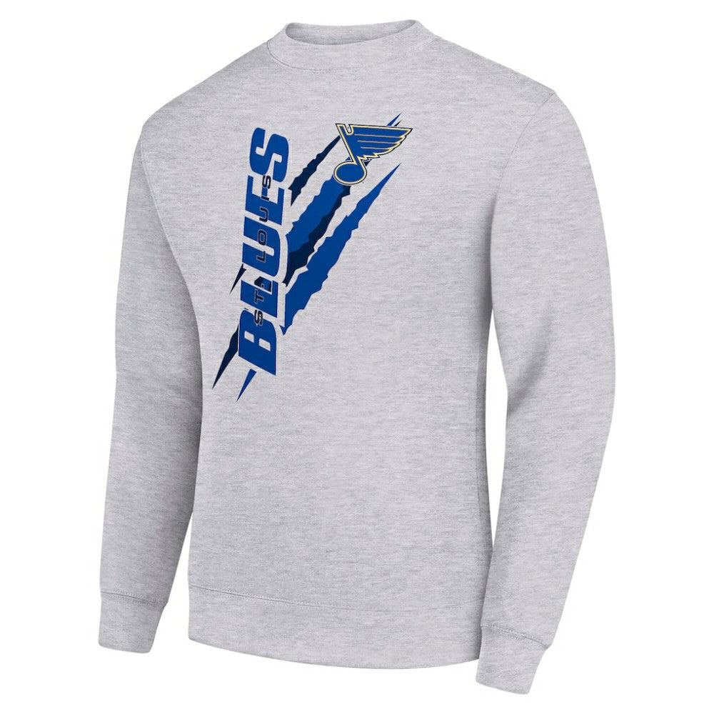 St. Louis Blues Starter Color Scratch Pullover Sweatshirt - Heather Gray | NHL discount