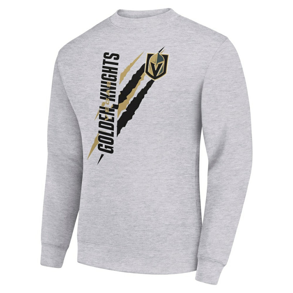 Vegas Golden Knights Starter Color Scratch Pullover Sweatshirt - Heather Gray | NHL Lifestyle