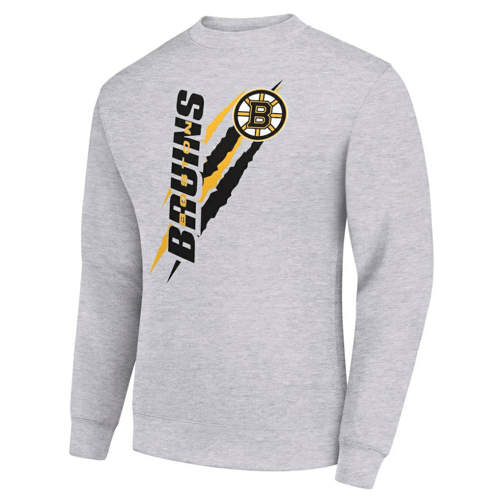 Boston Bruins Starter Color Scratch Pullover Sweatshirt - Heather Gray | NHL near me