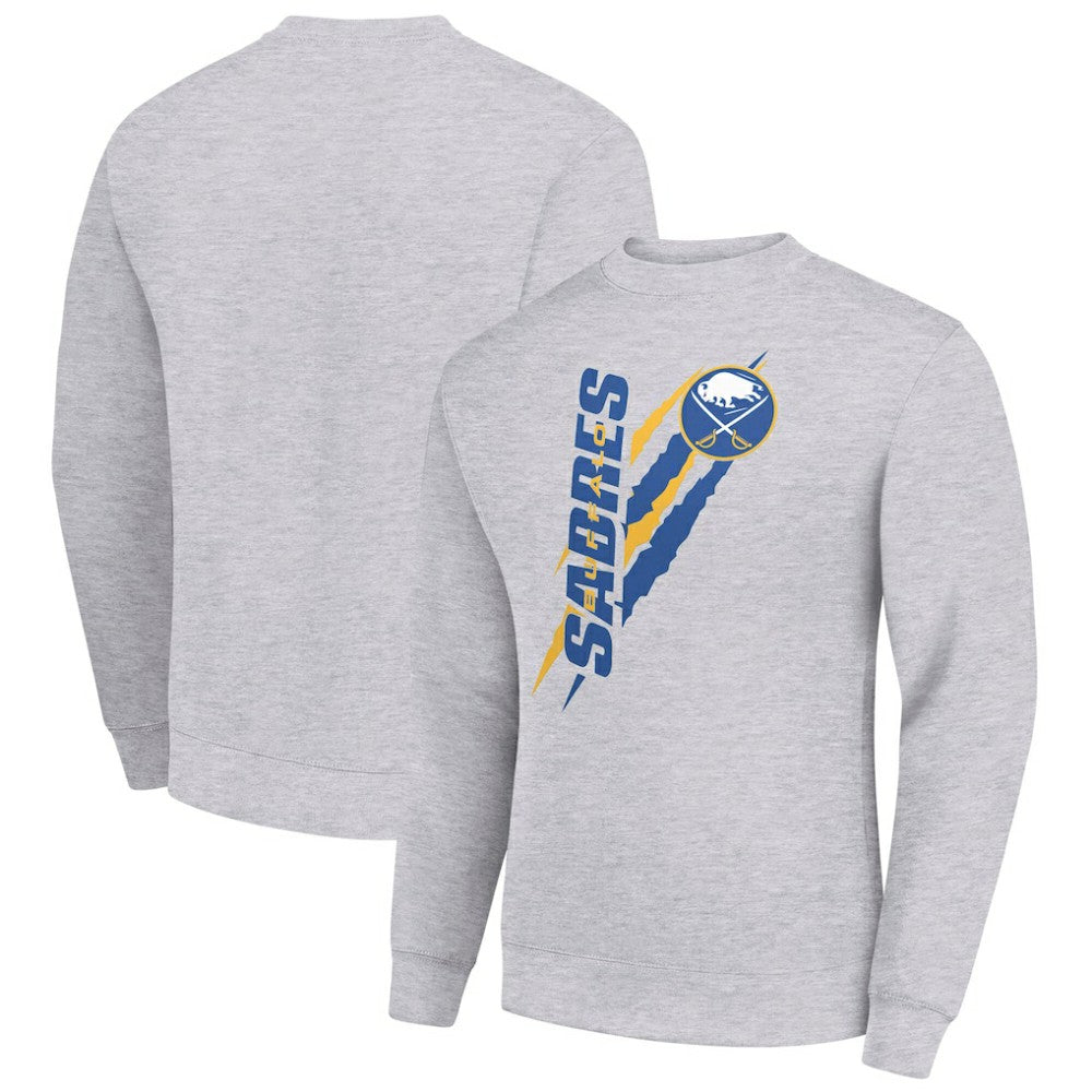 Buffalo Sabres Starter Color Scratch Pullover Sweatshirt - Heather Gray | NHL Clearance