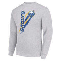 Buffalo Sabres Starter Color Scratch Pullover Sweatshirt - Heather Gray | NHL Clearance