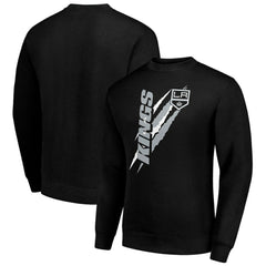 Los Angeles Kings Starter Color Scratch Pullover Sweatshirt - Black | NHL Clearance