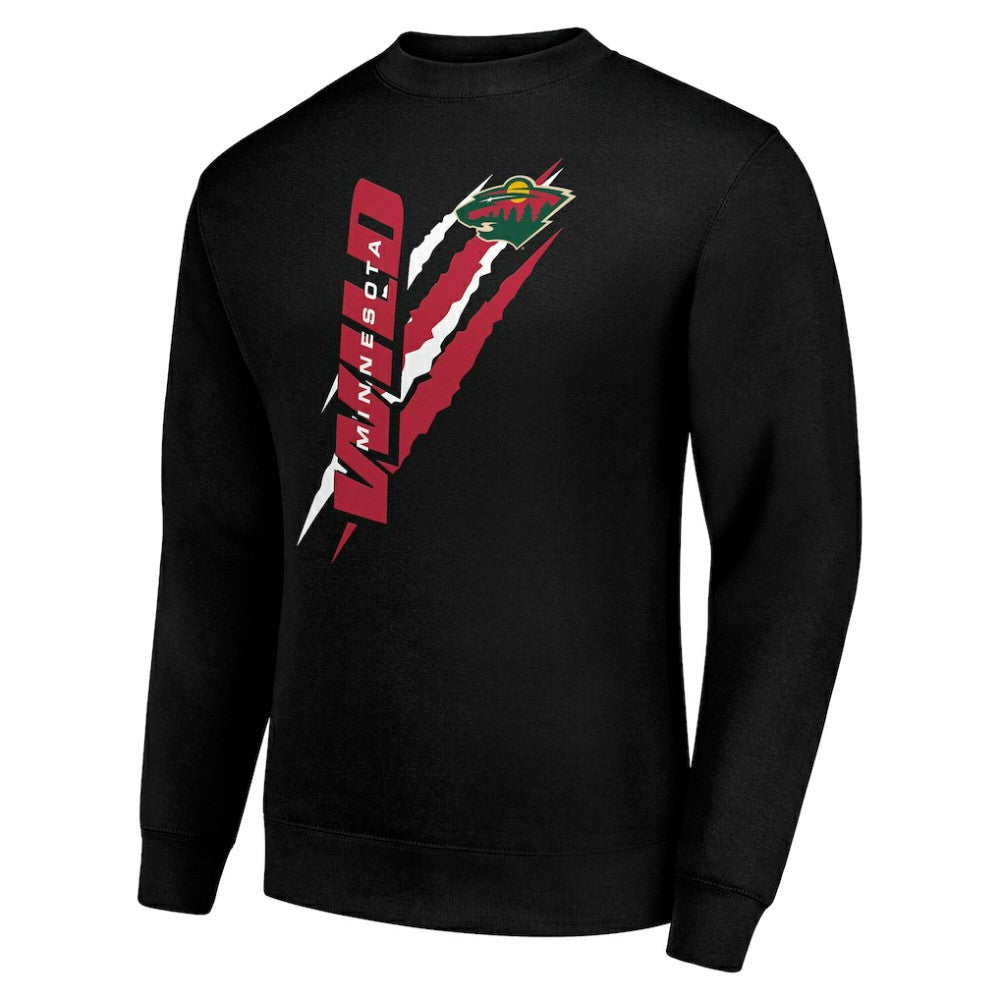 Minnesota Wild Starter Color Scratch Pullover Sweatshirt - Black | NHL sale