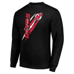 New Jersey Devils Starter Color Scratch Pullover Sweatshirt - Black | NHL discount