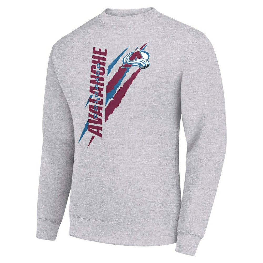 Colorado Avalanche Starter Color Scratch Pullover Sweatshirt - Heather Gray | NHL near me
