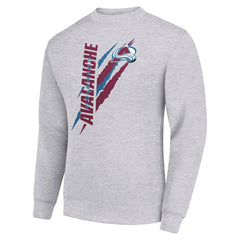 Colorado Avalanche Starter Color Scratch Pullover Sweatshirt - Heather Gray | NHL near me