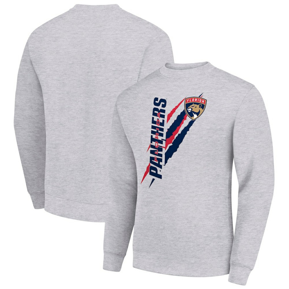 Florida Panthers Starter Color Scratch Pullover Sweatshirt - Heather Gray | NHL Lifestyle