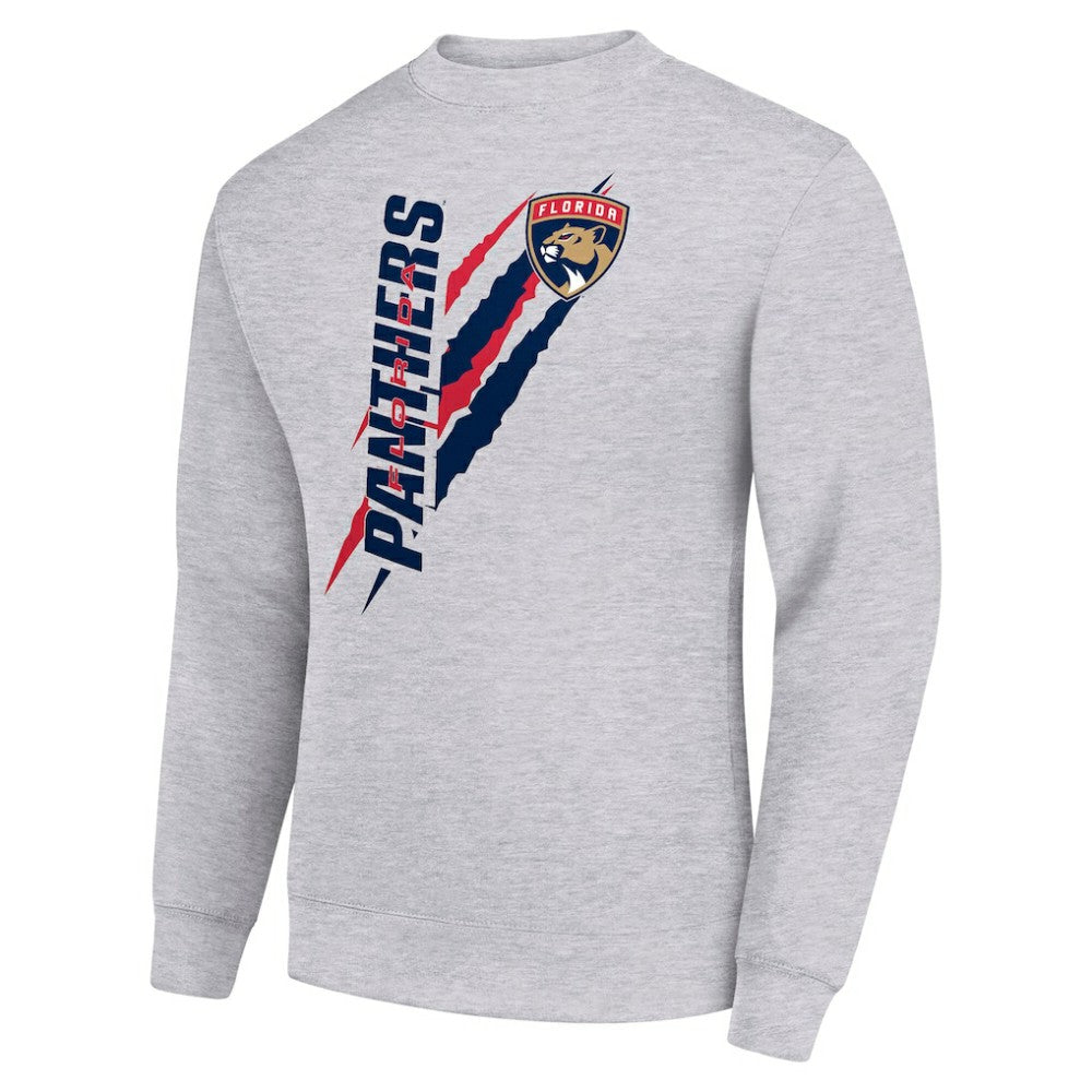 Florida Panthers Starter Color Scratch Pullover Sweatshirt - Heather Gray | NHL Lifestyle