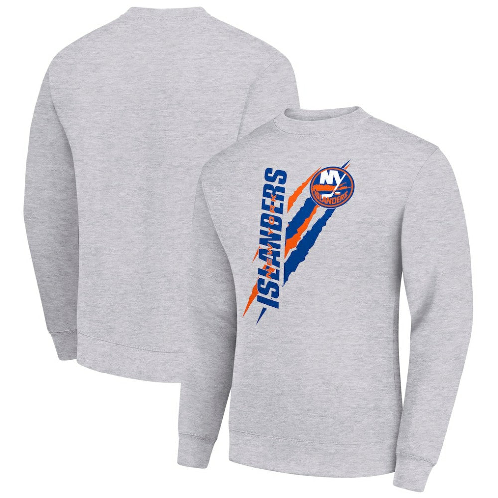 New York Islanders Starter Color Scratch Pullover Sweatshirt - Heather Gray | NHL online