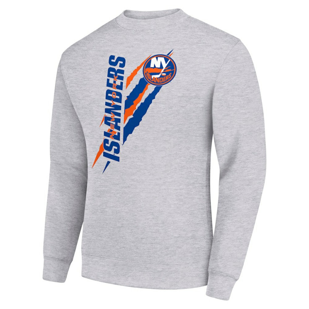 New York Islanders Starter Color Scratch Pullover Sweatshirt - Heather Gray | NHL online