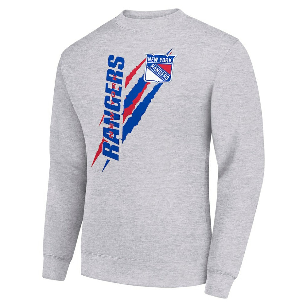 New York Rangers Starter Color Scratch Pullover Sweatshirt - Heather Gray | NHL online