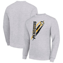 Pittsburgh Penguins Starter Color Scratch Pullover Sweatshirt - Heather Gray | NHL Clearance