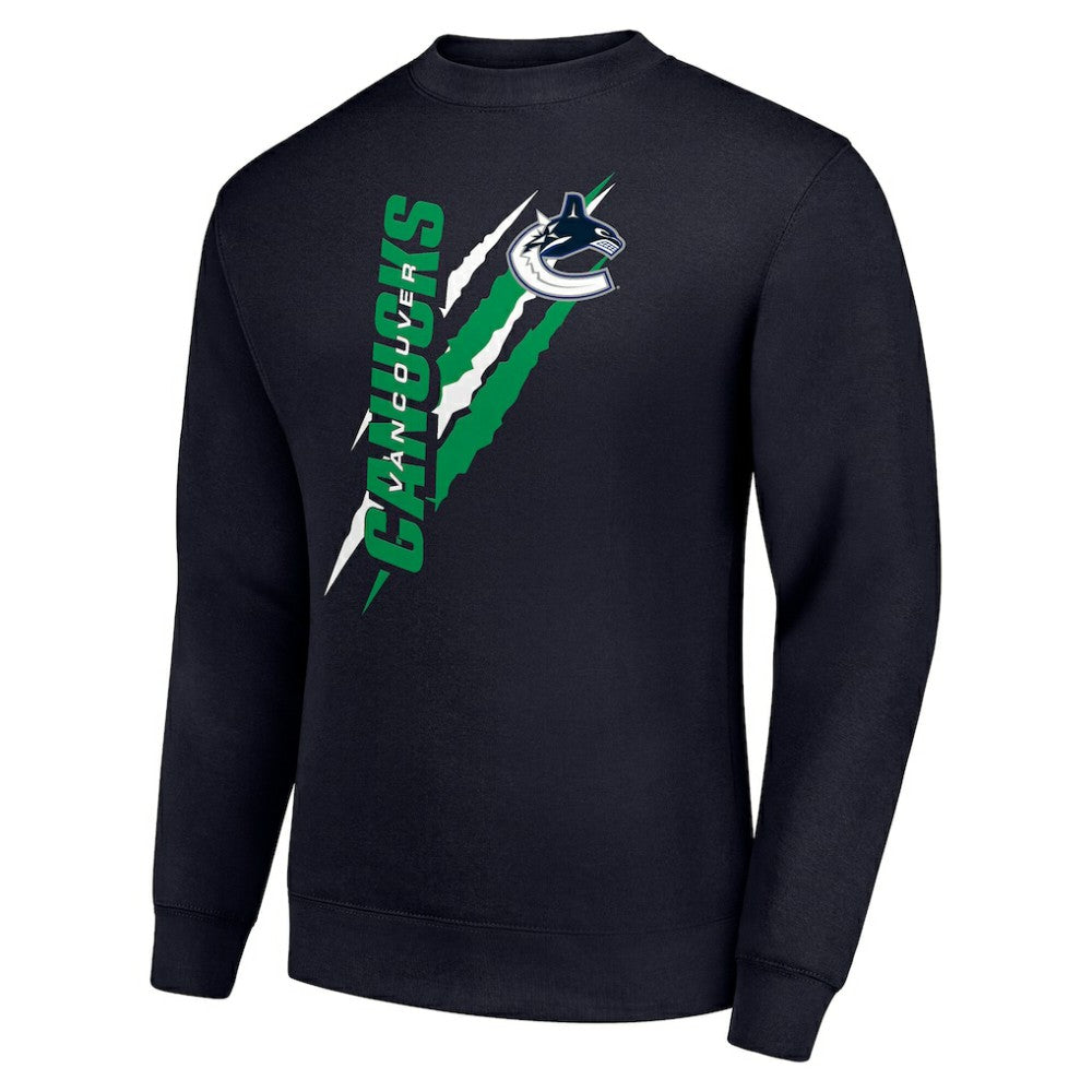 Vancouver Canucks Starter Color Scratch Pullover Sweatshirt - Navy | NHL Lifestyle