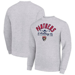 Florida Panthers Starter Stick And Puck Logo Fleece Pullover Sweatshirt - Heather Gray | NHL online