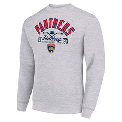 Florida Panthers Starter Stick And Puck Logo Fleece Pullover Sweatshirt - Heather Gray | NHL online