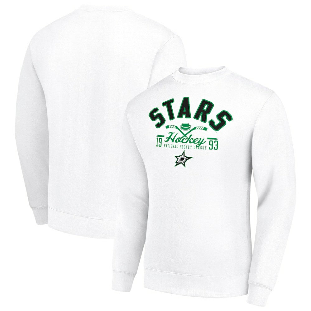 Dallas Stars Starter Stick And Puck Logo Fleece Pullover Sweatshirt - White | NHL sale