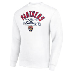 Florida Panthers Starter Stick And Puck Logo Fleece Pullover Sweatshirt - White | NHL online