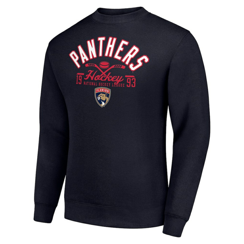 Florida Panthers Starter Stick And Puck Logo Fleece Pullover Sweatshirt - Navy | NHL on sale
