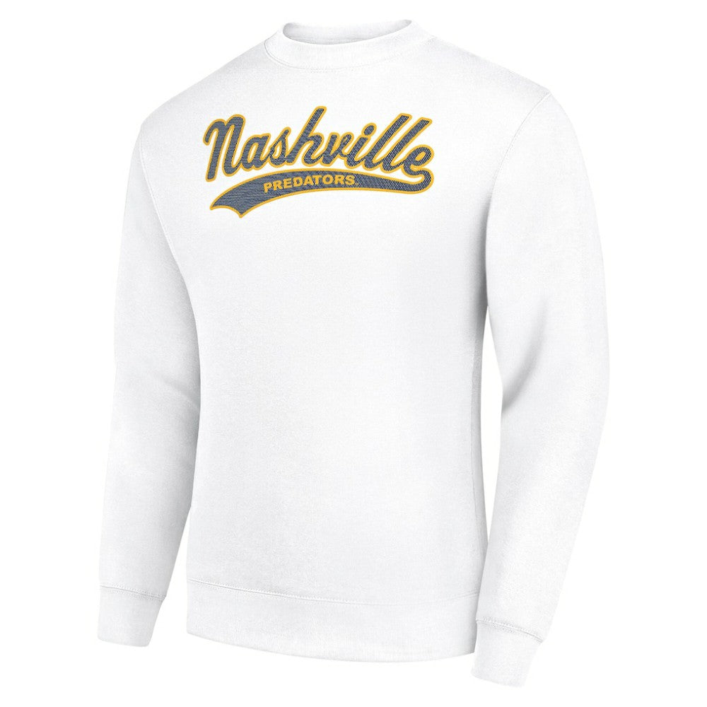 Nashville Predators Starter  Tailsweep City Pullover Sweatshirt - White | NHL on sale