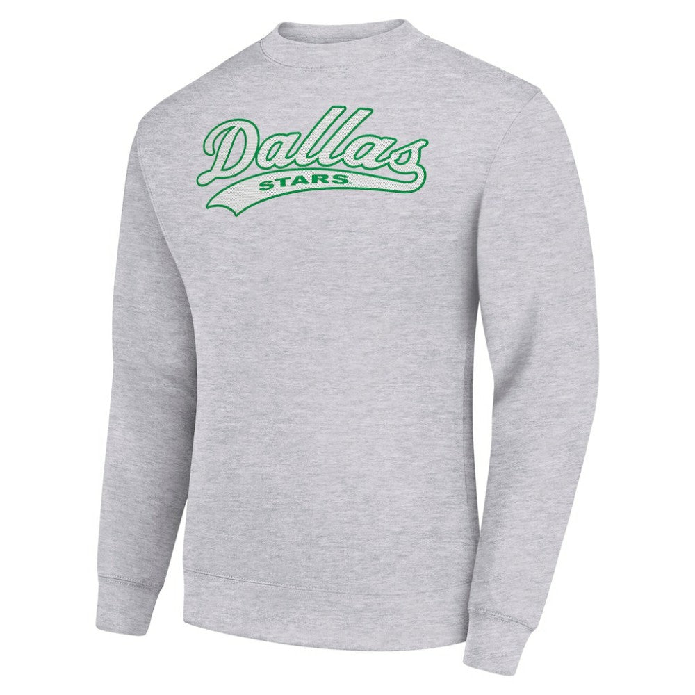Dallas Stars Starter  Tailsweep City Pullover Sweatshirt - Heather Gray | NHL Clearance