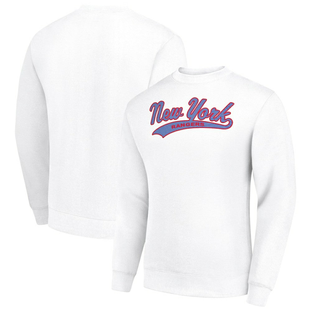 New York Rangers Starter  Tailsweep City Pullover Sweatshirt - White | NHL online