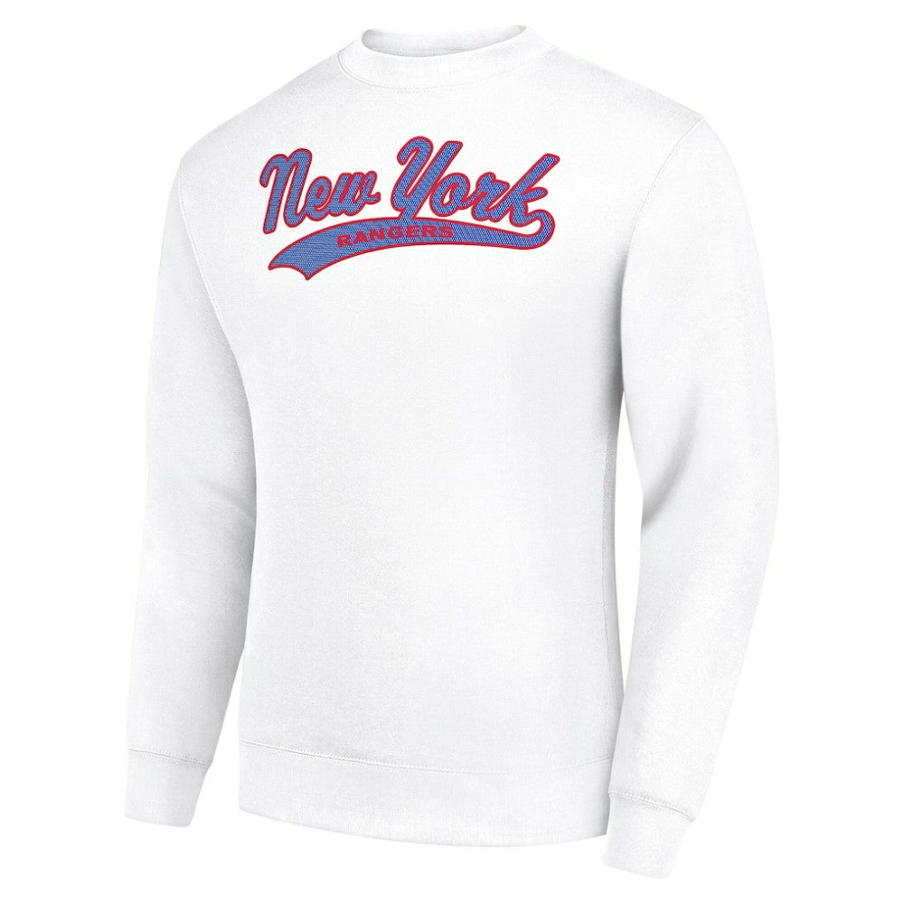 New York Rangers Starter  Tailsweep City Pullover Sweatshirt - White | NHL online