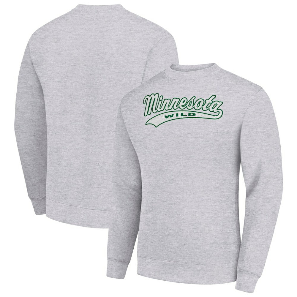 Minnesota Wild Starter  Tailsweep City Pullover Sweatshirt - Heather Gray | NHL discount