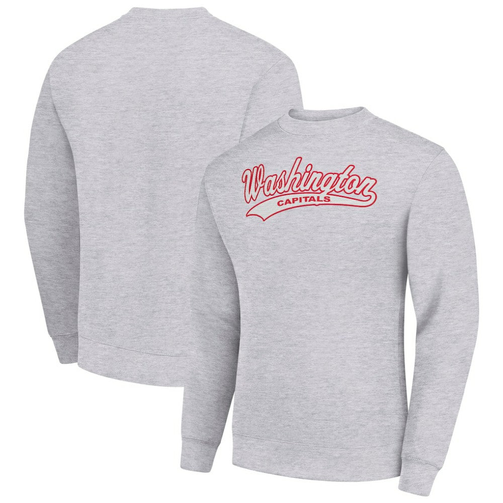 Washington Capitals Starter  Tailsweep City Pullover Sweatshirt - Heather Gray | NHL Clearance