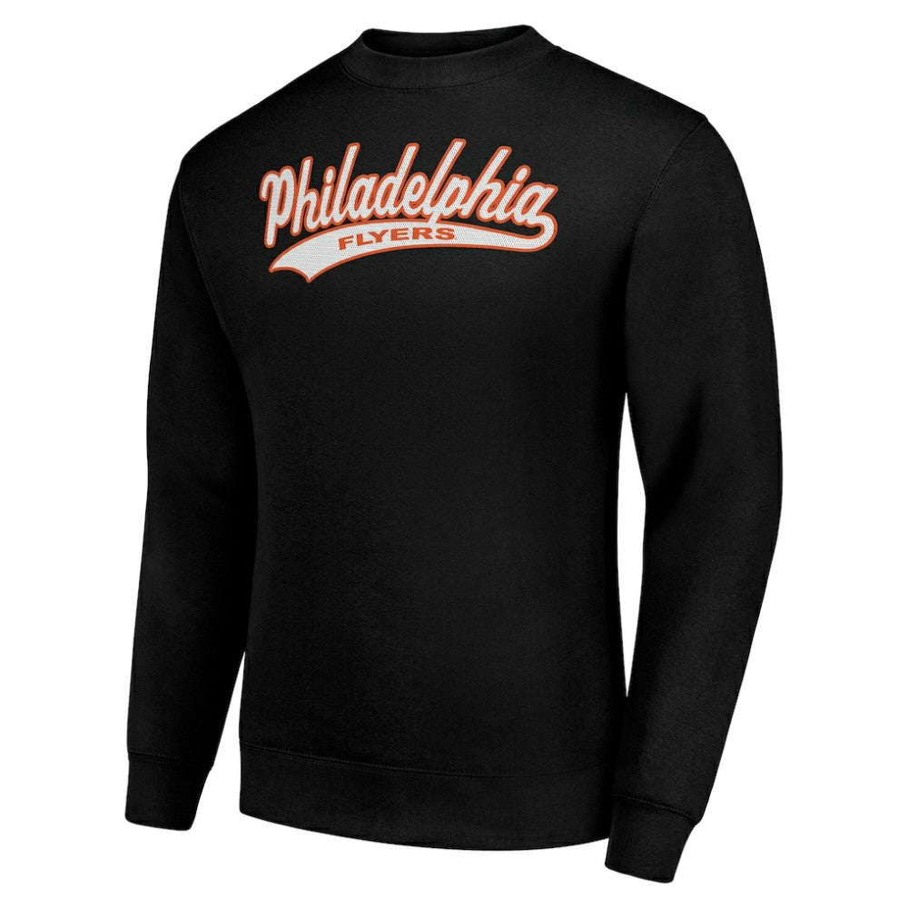 Philadelphia Flyers Starter  Tailsweep City Pullover Sweatshirt - Black | NHL Lifestyle