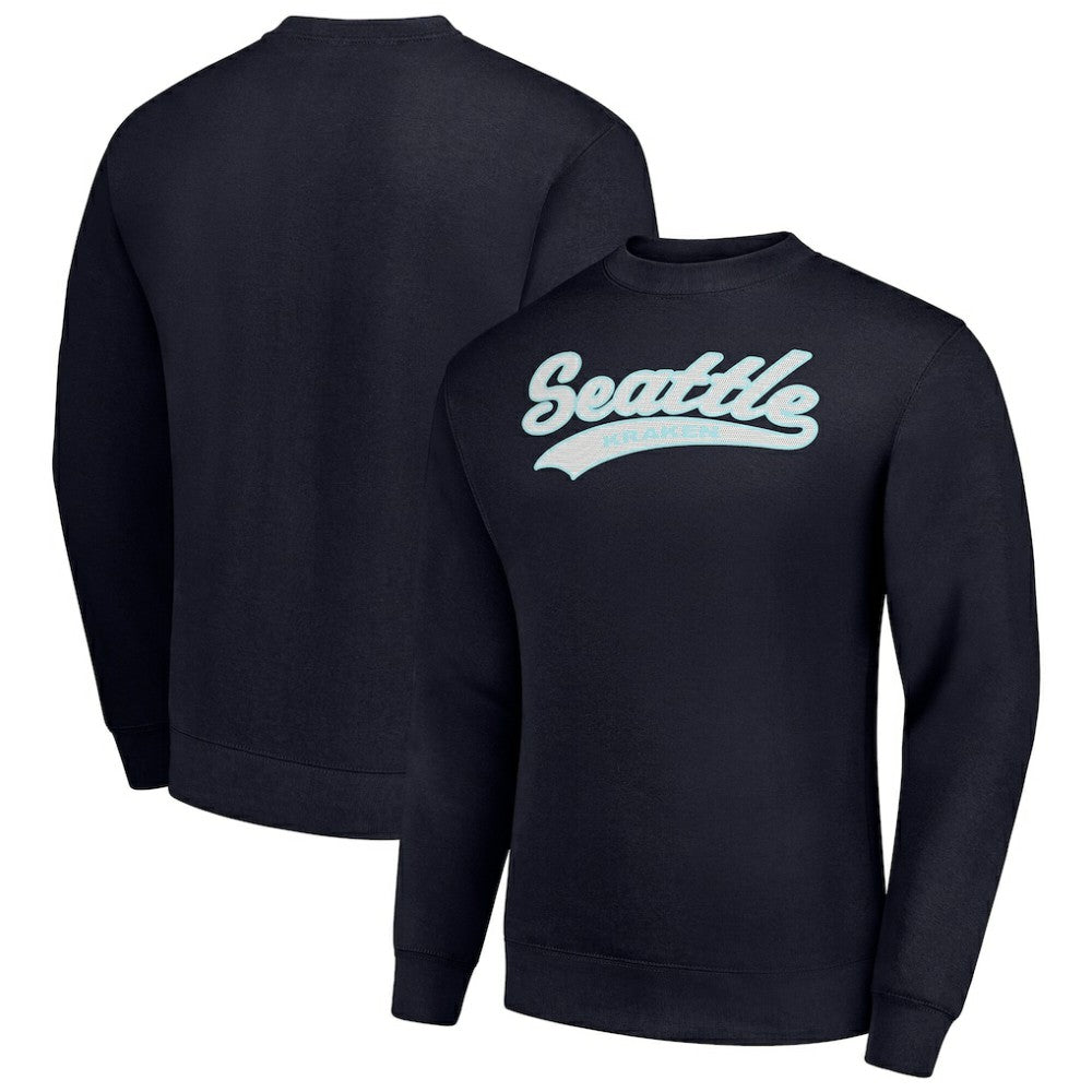 Seattle Kraken Starter  Tailsweep City Pullover Sweatshirt - Navy | NHL on sale