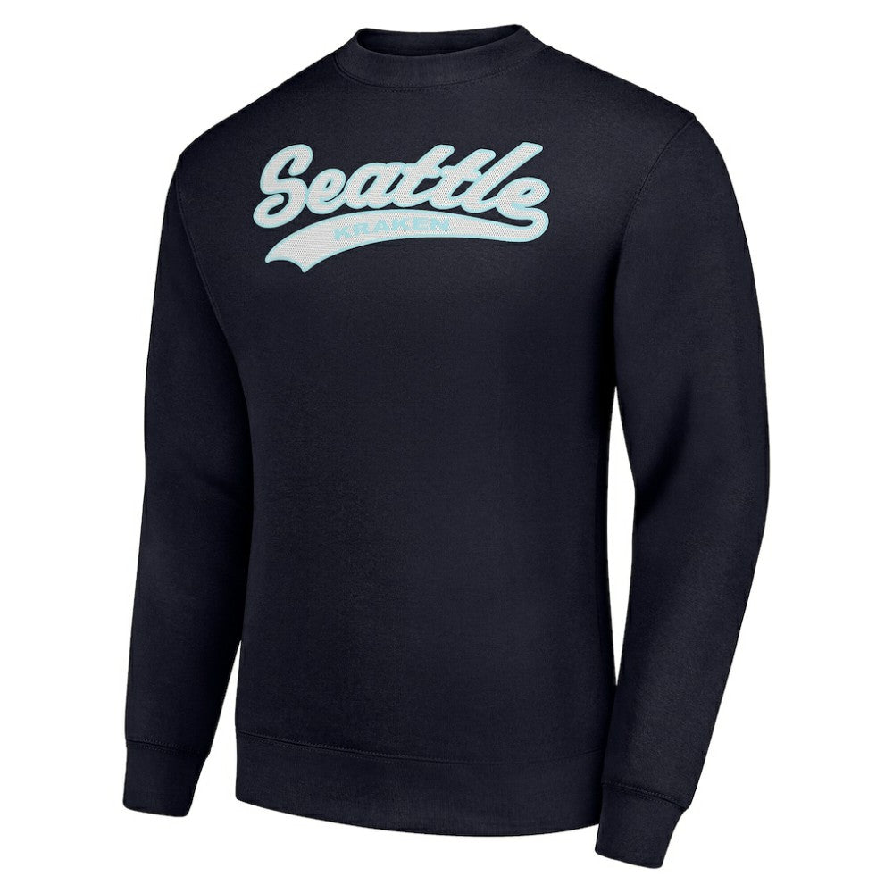 Seattle Kraken Starter  Tailsweep City Pullover Sweatshirt - Navy | NHL on sale