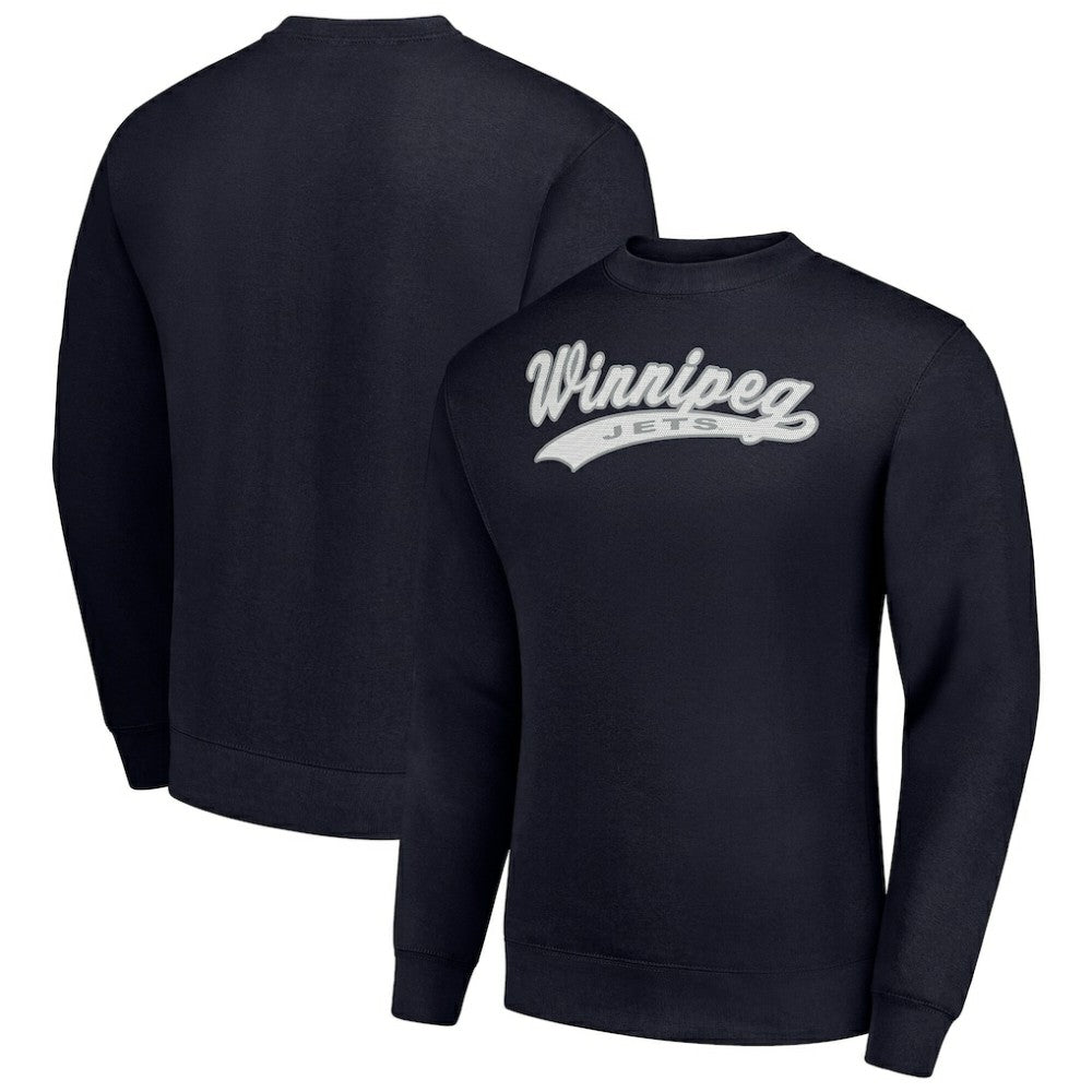 Winnipeg Jets Starter  Tailsweep City Pullover Sweatshirt - Navy | NHL discount