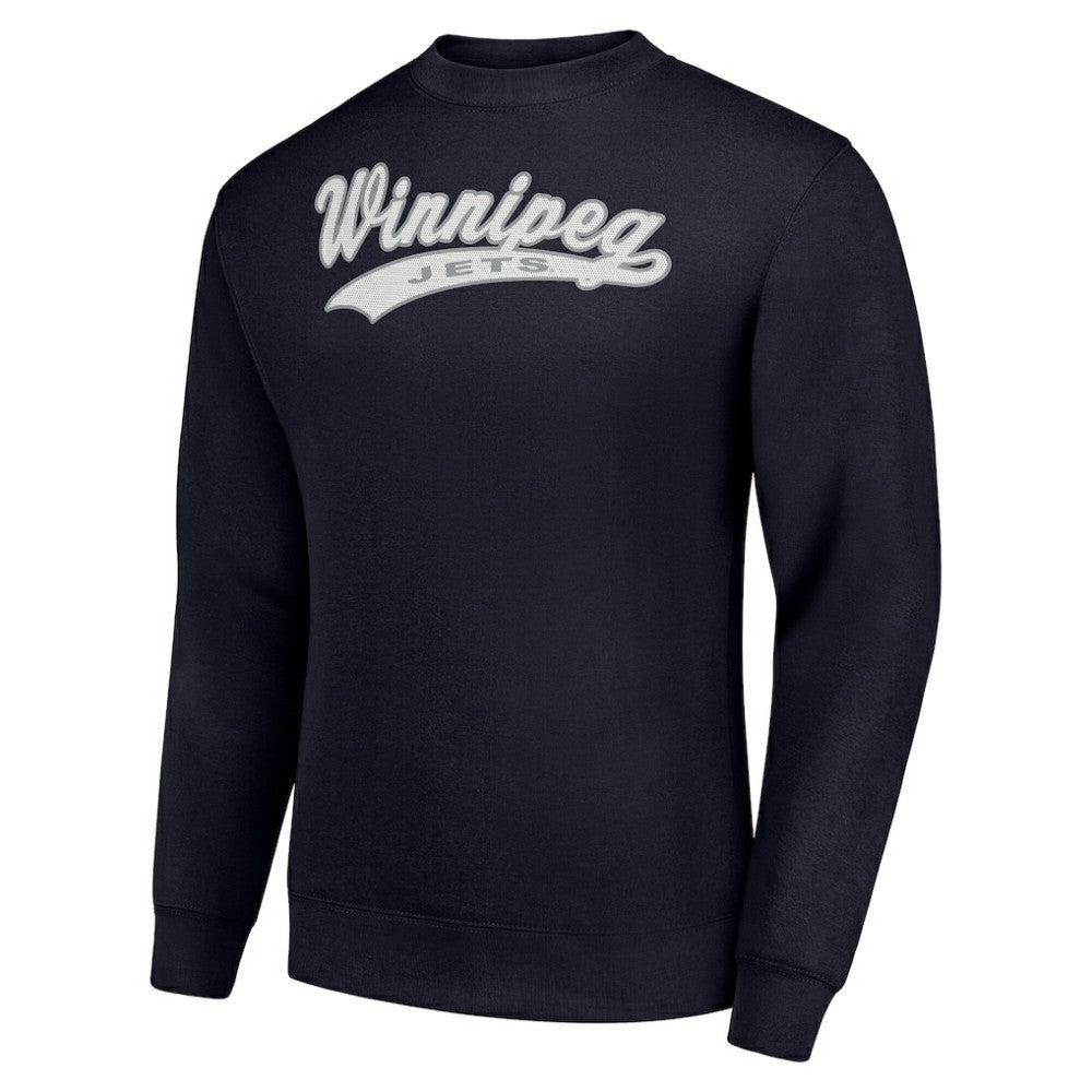 Winnipeg Jets Starter  Tailsweep City Pullover Sweatshirt - Navy | NHL discount