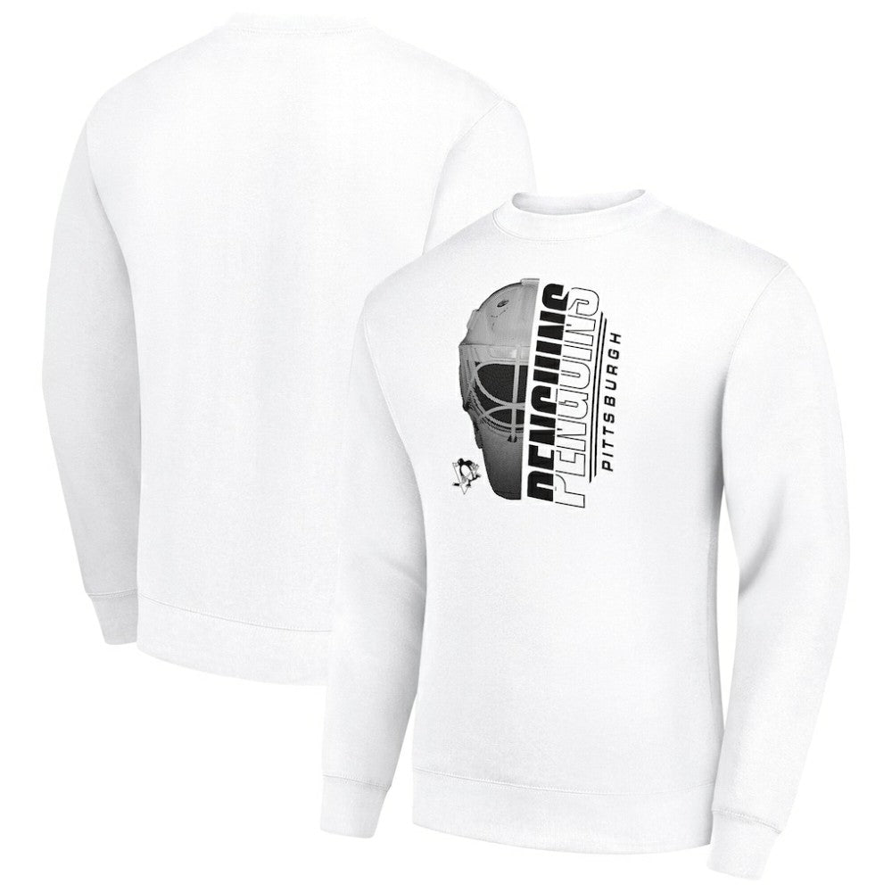 Pittsburgh Penguins Starter  Half Helmet Team Logo Pullover Sweatshirt - White | NHL sale