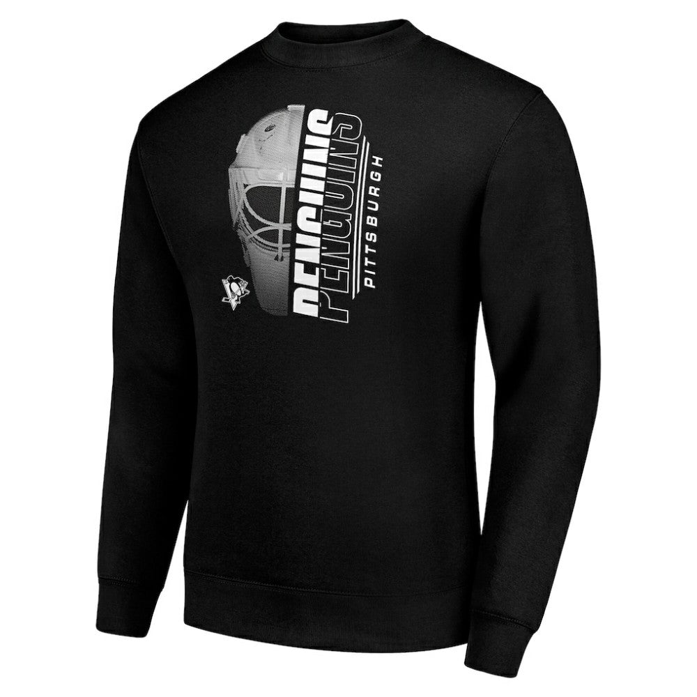 Pittsburgh Penguins Starter  Half Helmet Team Logo Pullover Sweatshirt - Black | NHL on sale